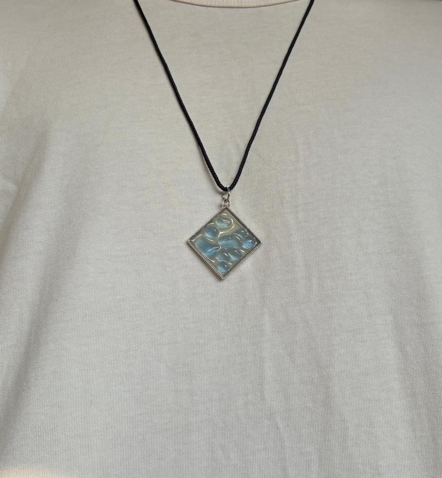Glow-in-the-Dark Resin Pendant Necklace