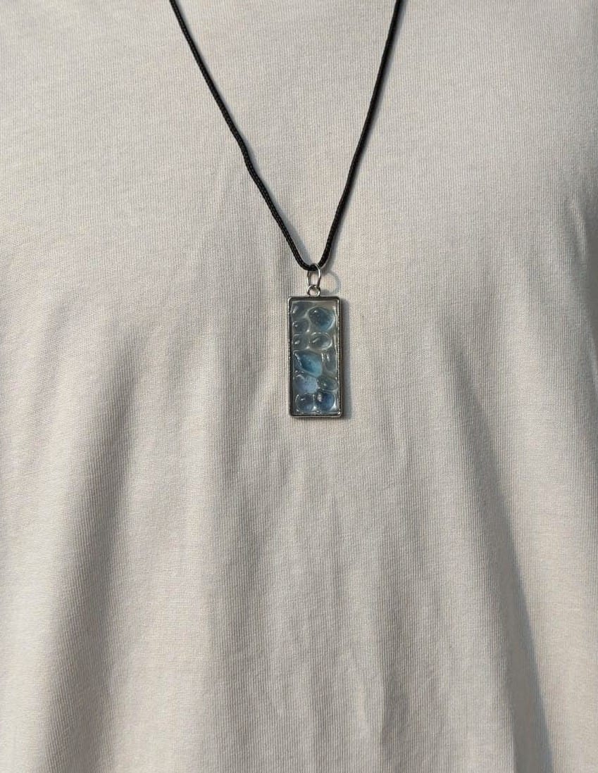 Aqua Glow Bar Pendant
